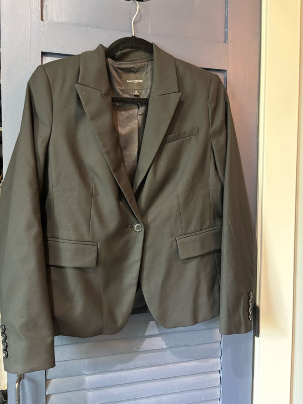 Banana Republic Women's Black Single-Button Blazer